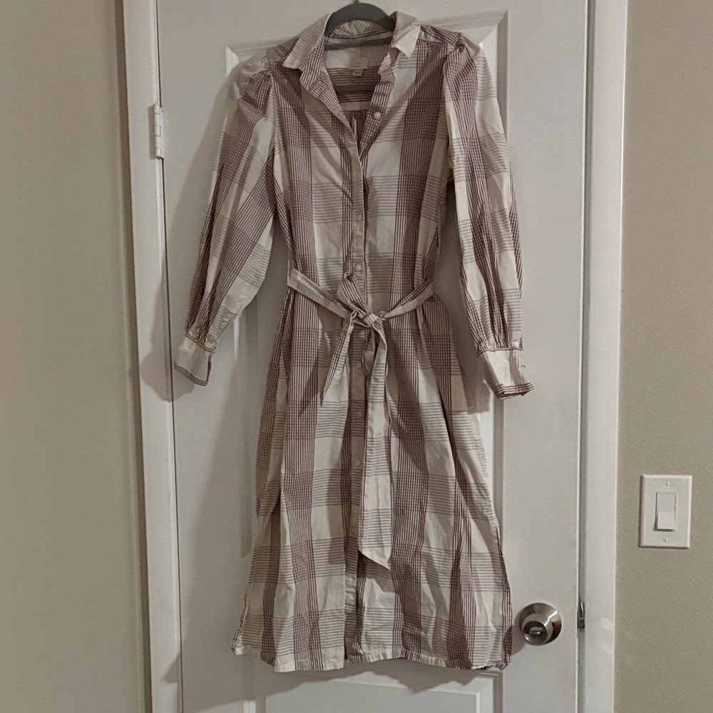 a new day Checkered Long Sleeve Dress